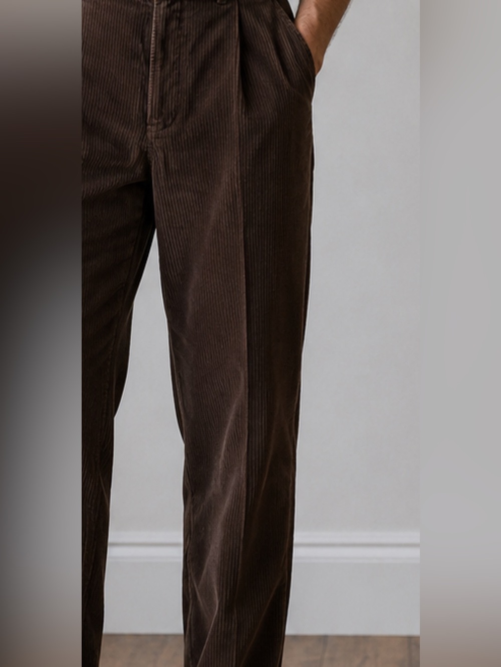 Alex Mill Men’s Brown Corduroy Pants Size 30L Pleated Straight Leg Cotton